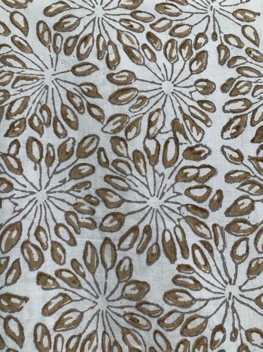 white and brown floral printed mini dress for women