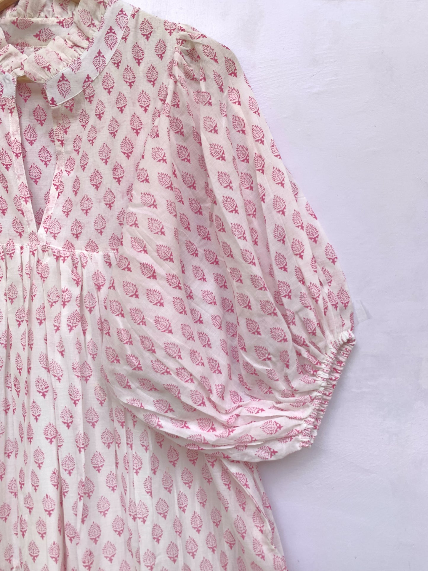 pink floral pattern printed women's maxi dress
