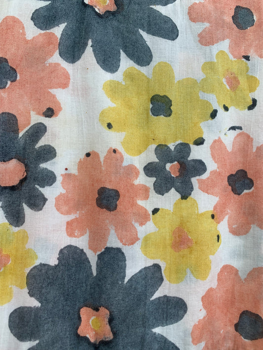 red-blue flower printed women's maxi dress