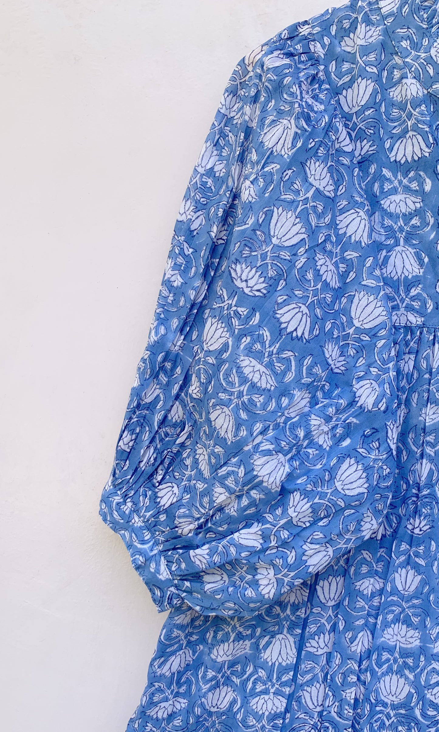 blue floral jungle printed women's maxi dress - boho maxi dress with belt