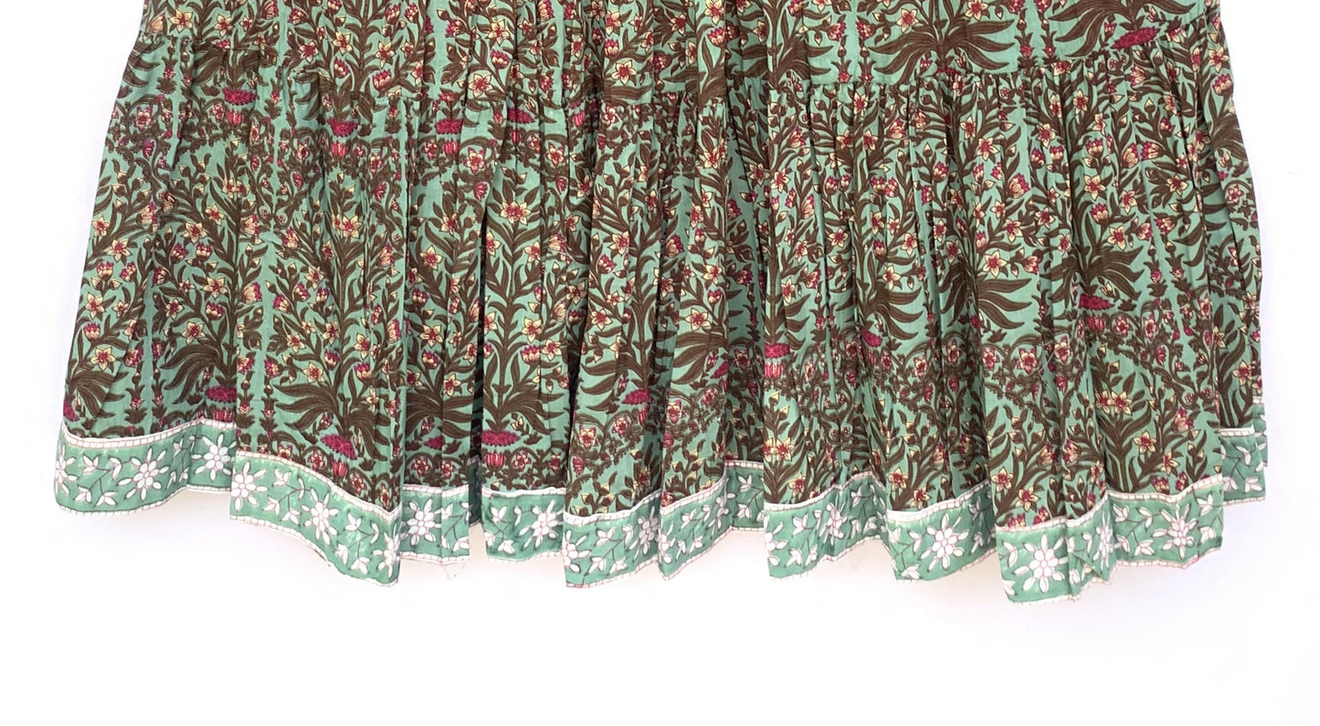 sun green-red floral printed women's maxi dress