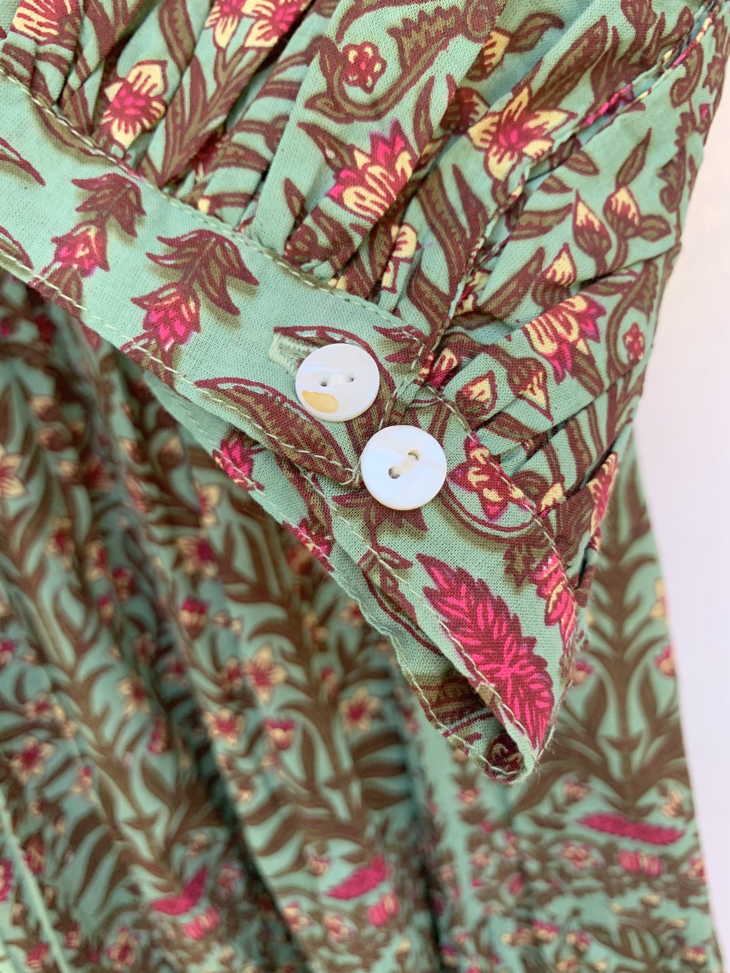 sun green-red floral printed women's maxi dress