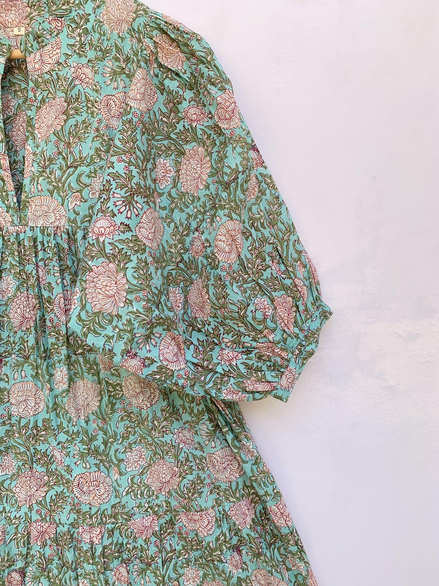 green-pink floral beach wear women's maxi dress