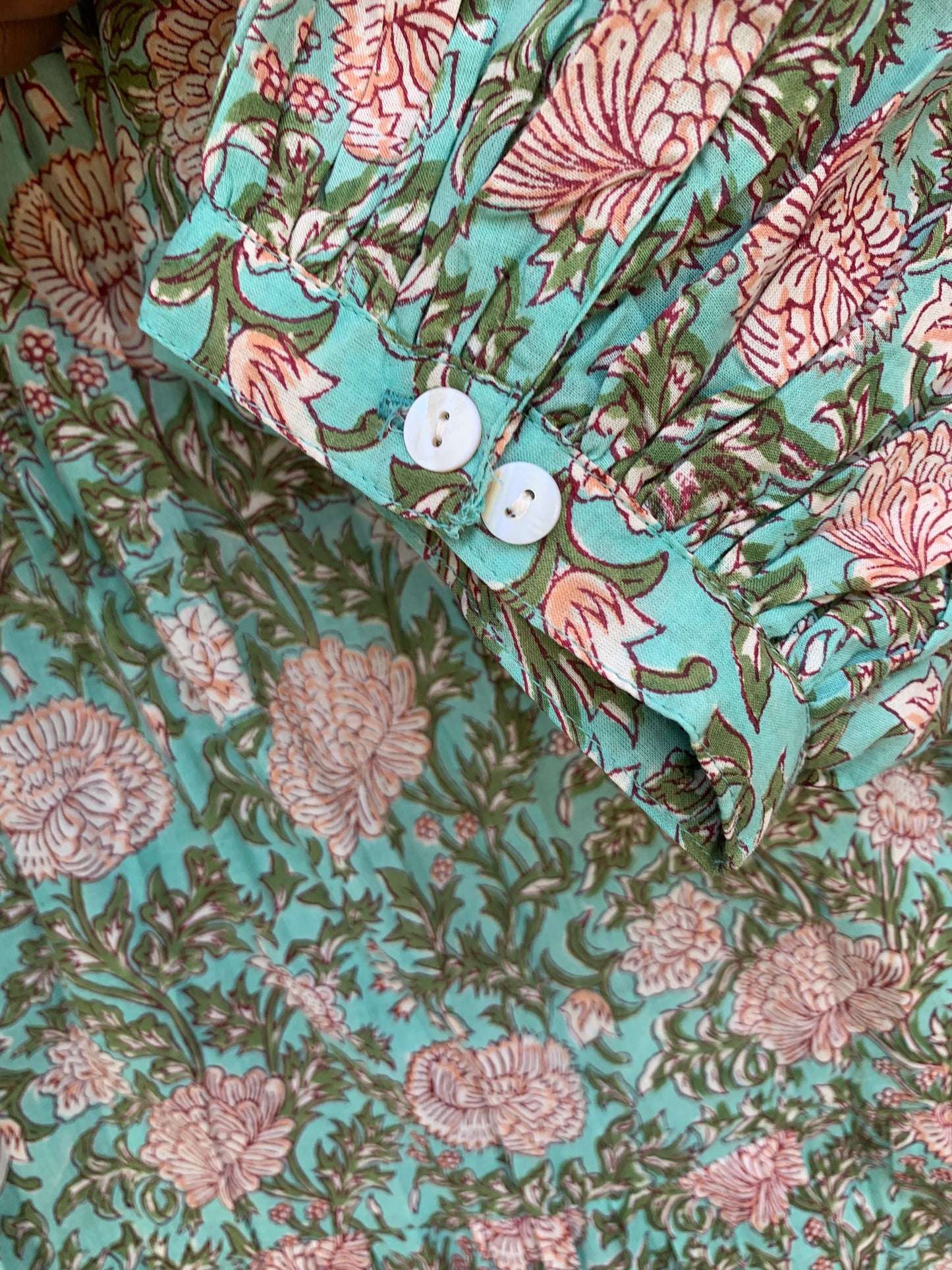 green-pink floral beach wear women's maxi dress