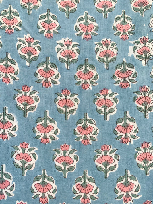 blue-red floral pattern printed women's maxi dress