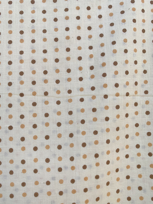 stylish yellow-brown doted printed women's maxi dress