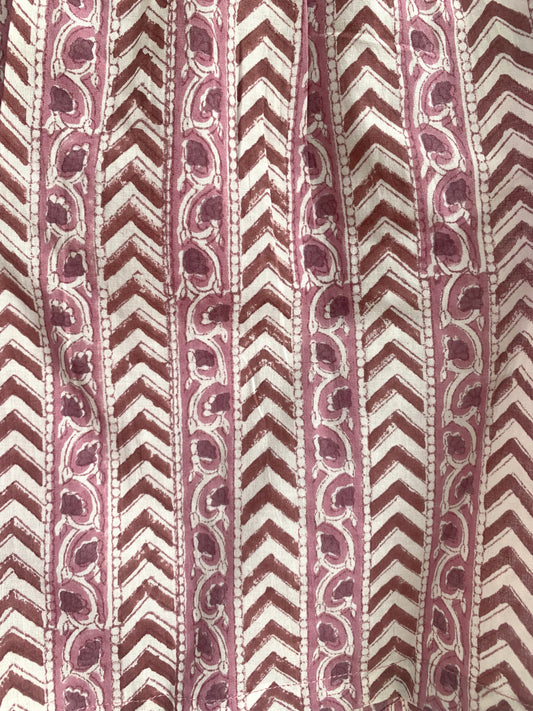 Pink Cotton Lounge Set for Women, Hand Block Print Co-Ord Set
