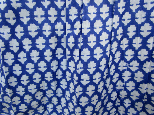 blue and white indian printed blouse for women