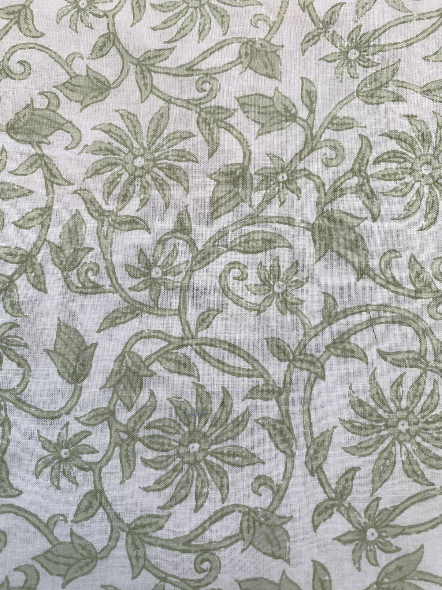 white and pale green floral mini cotton dress for women