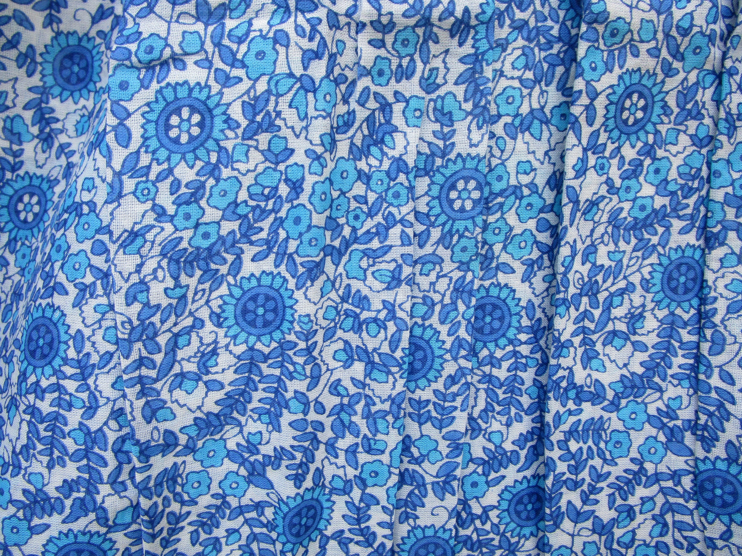 blue screen printed blouse for women