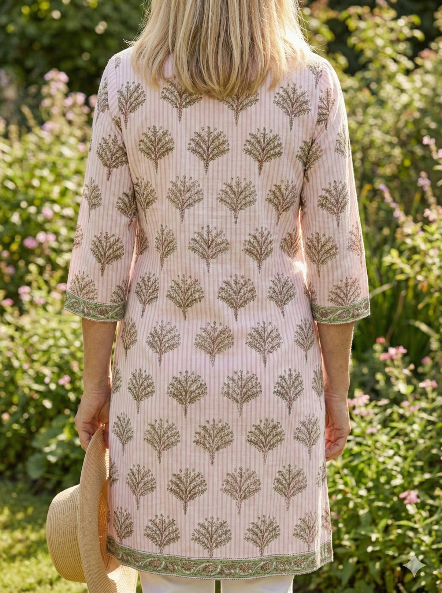 Tree Motif Hand Block Print Cotton Kurta – Women’s Ethnic Tunic