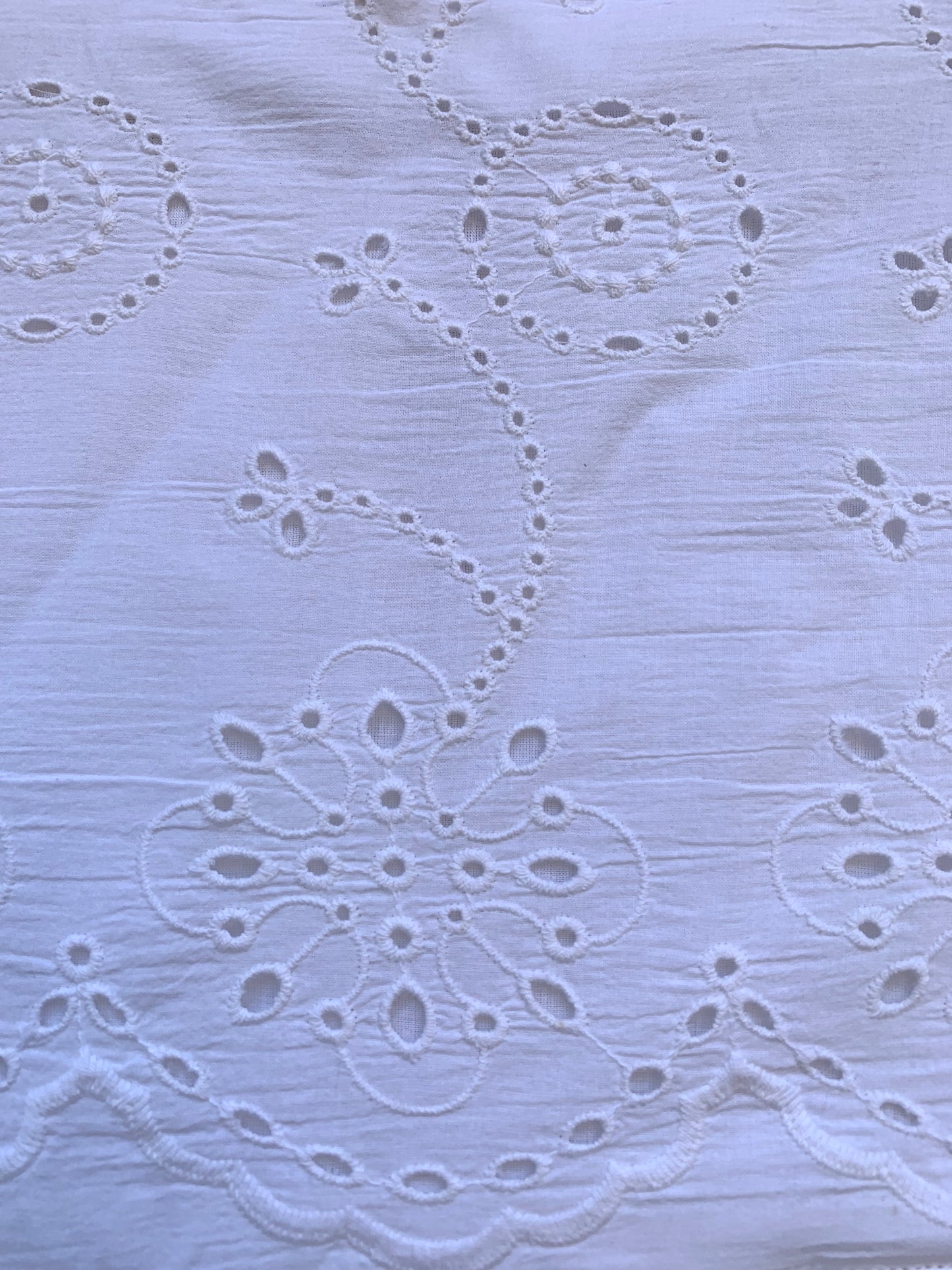 White Eyelet Cotton Maxi Skirt – Tiered Boho Elastic Waist Summer Skirt