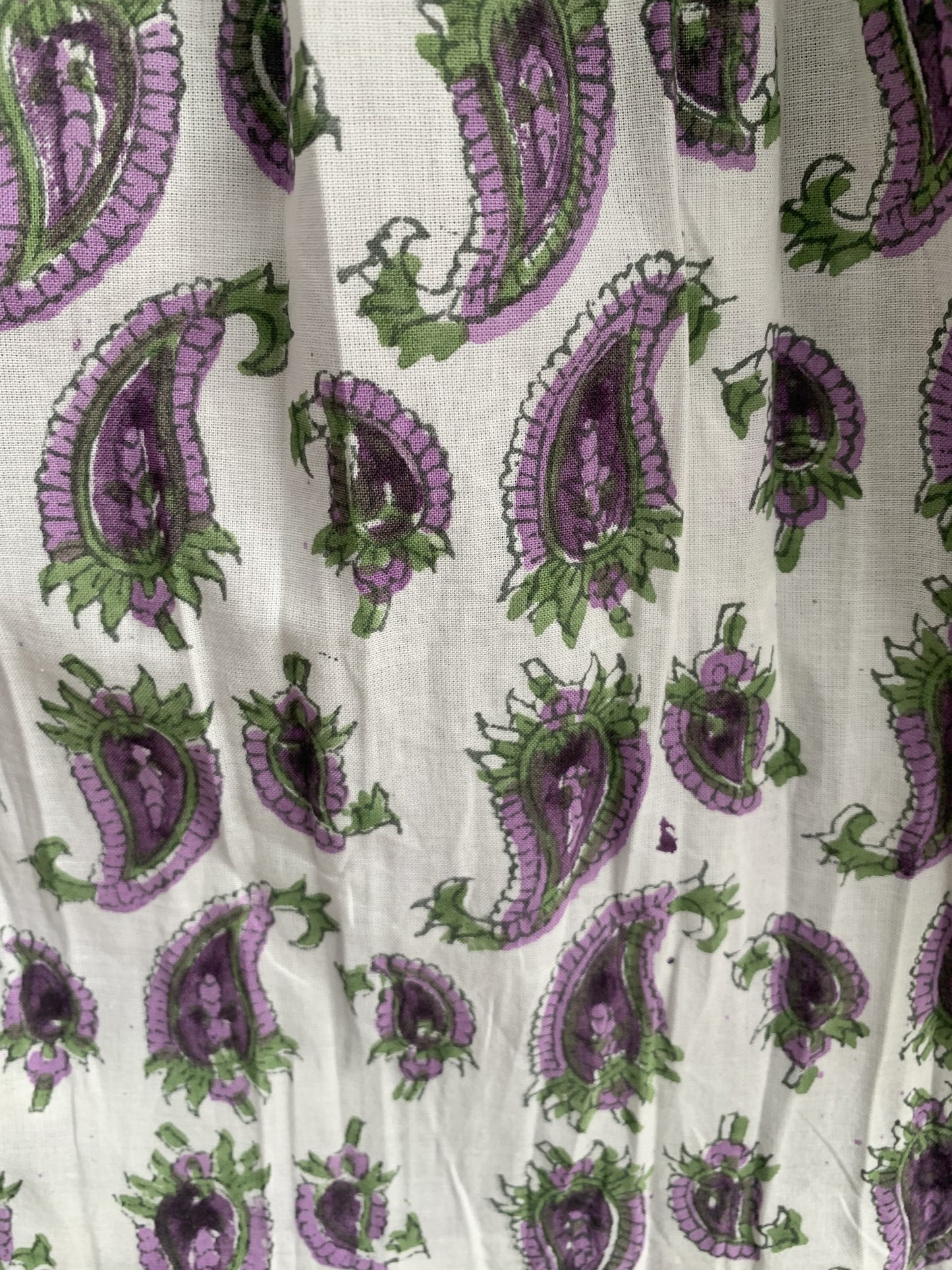 Purple Ivory Hand Block Printed Cotton Maxi Dress – Boho Indian Long Dress