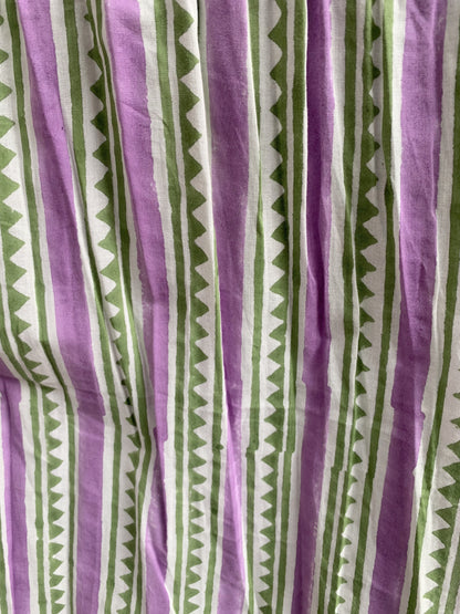 Purple Ivory Hand Block Printed Cotton Maxi Dress – Boho Indian Long Dress