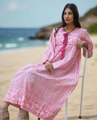 Maxi Dress cotton printed long womens wear spring summer style