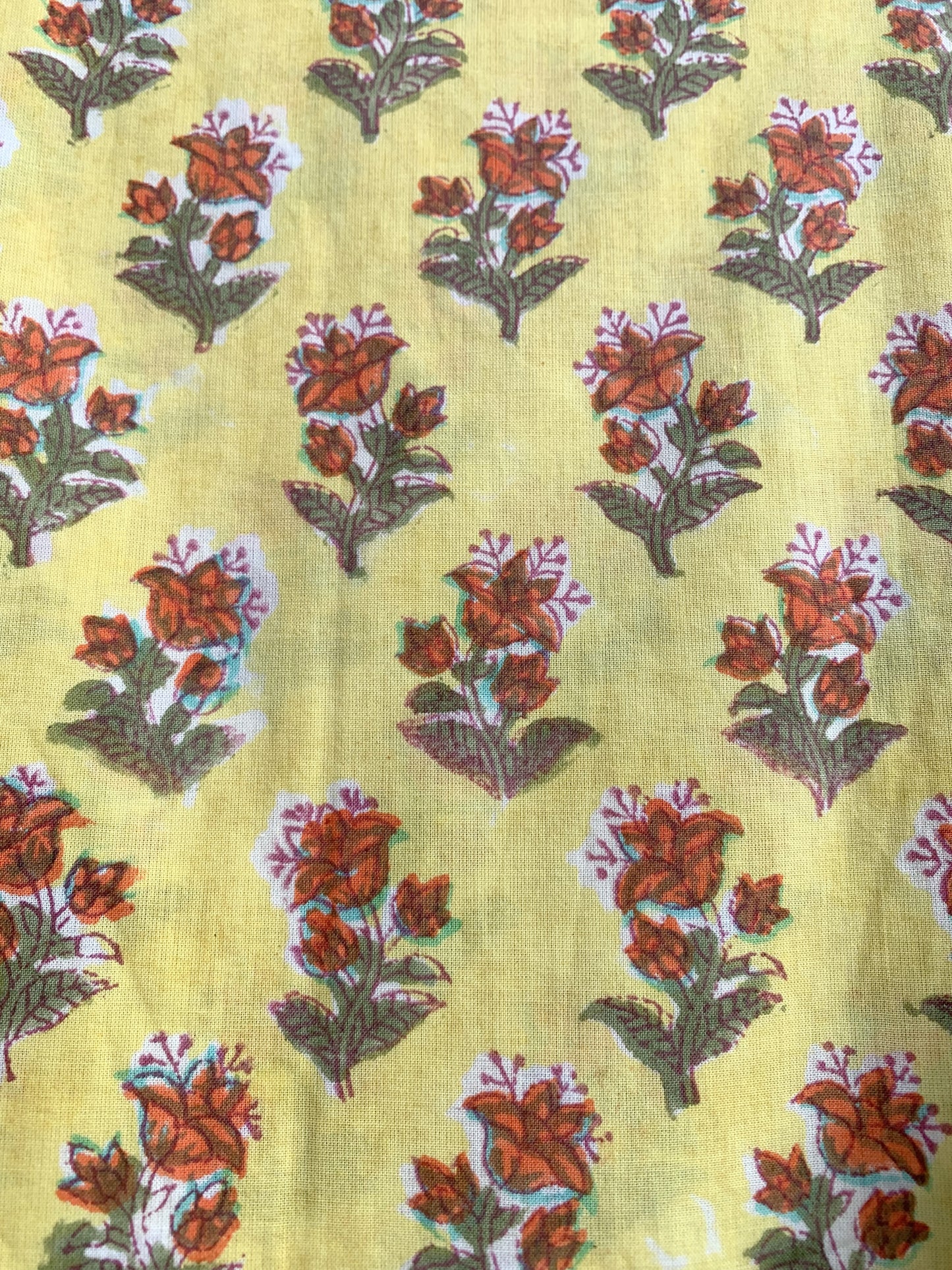 Mustard Yellow Floral Hand Block Printed Cotton Maxi Dress – Boho Tiered Indian Long Dress