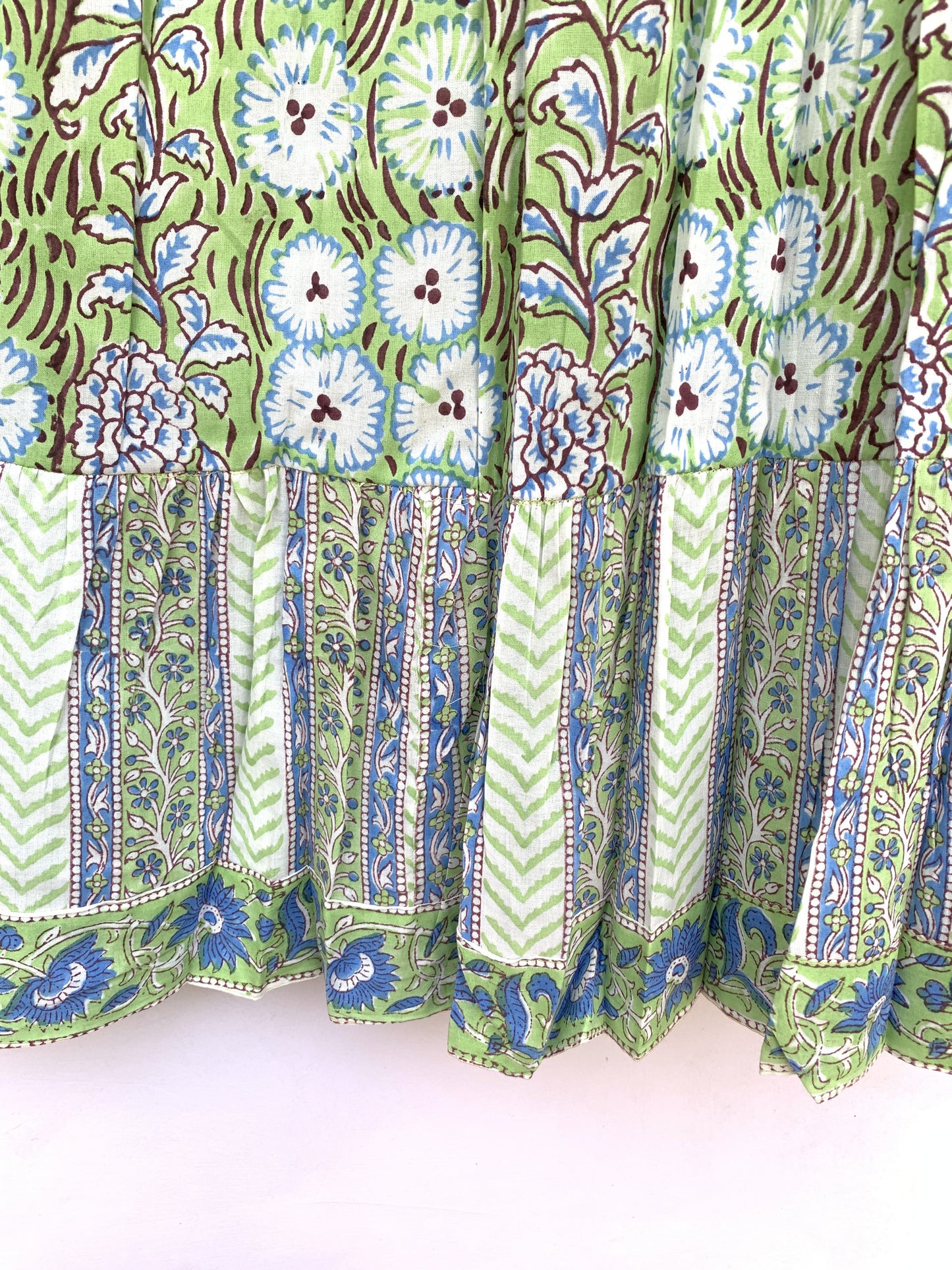 bohemian green plant printed women's maxi dress - long sleeves bobbin maxi