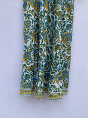 big floral block printed women's casual maxi