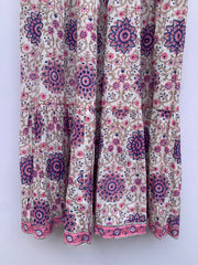 round floral block printed trending maxi dress