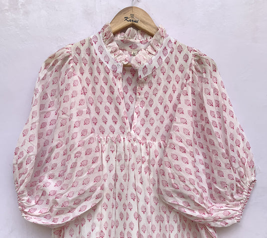 pink floral pattern printed women's maxi dress