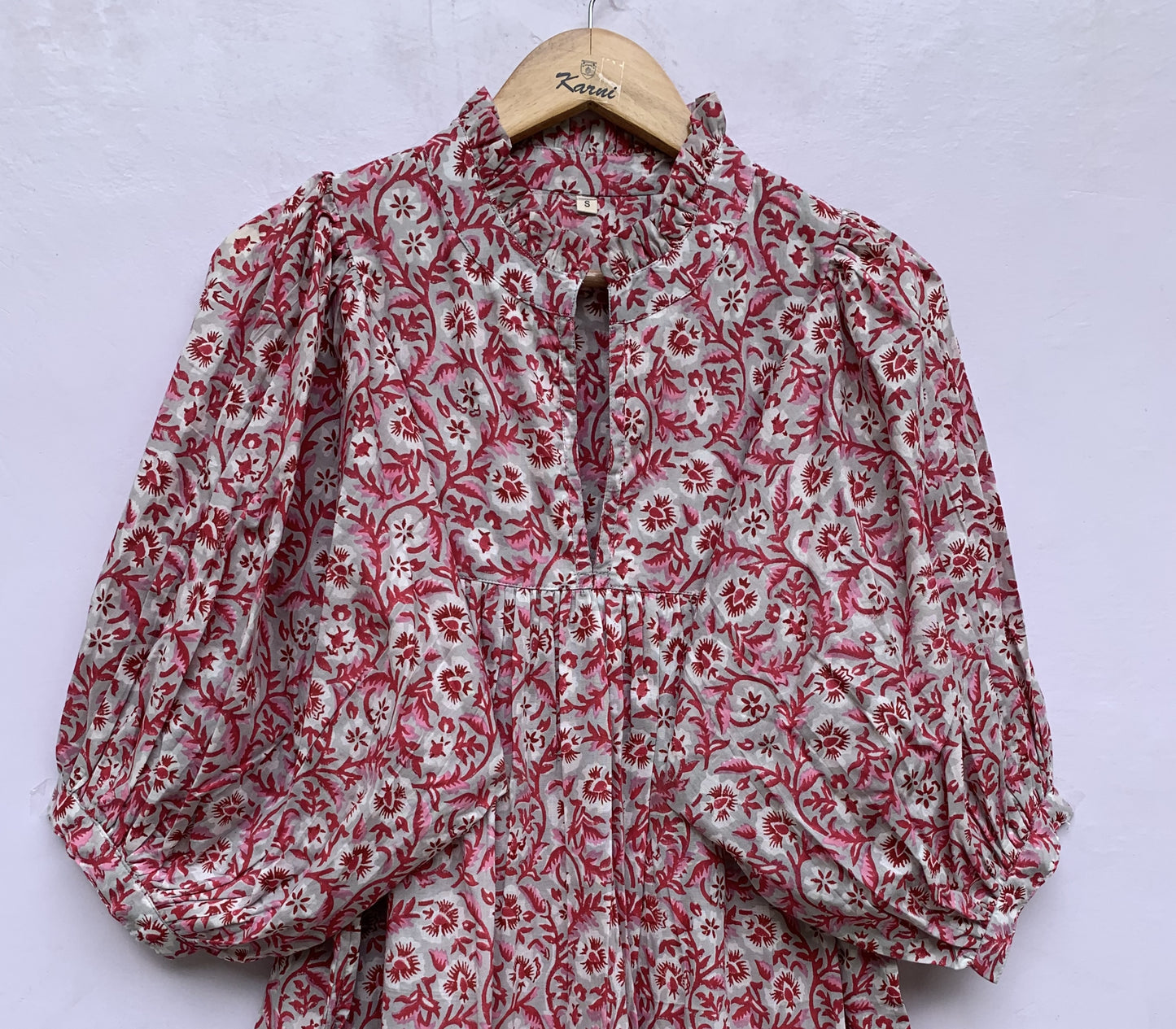 red floral pattern printed women's long maxi dress