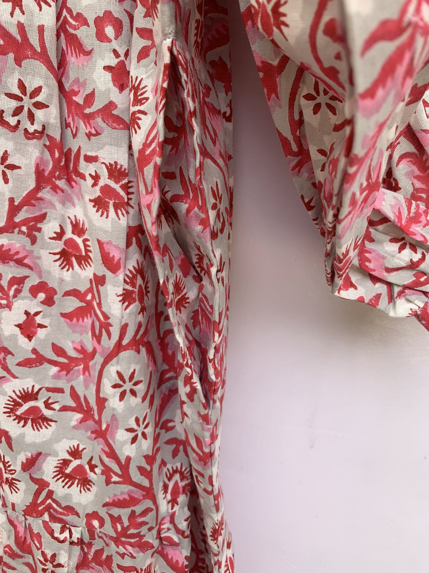 red floral pattern printed women's long maxi dress