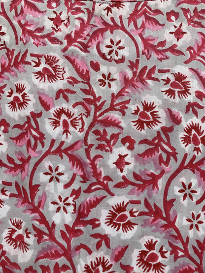 red floral pattern printed women's long maxi dress