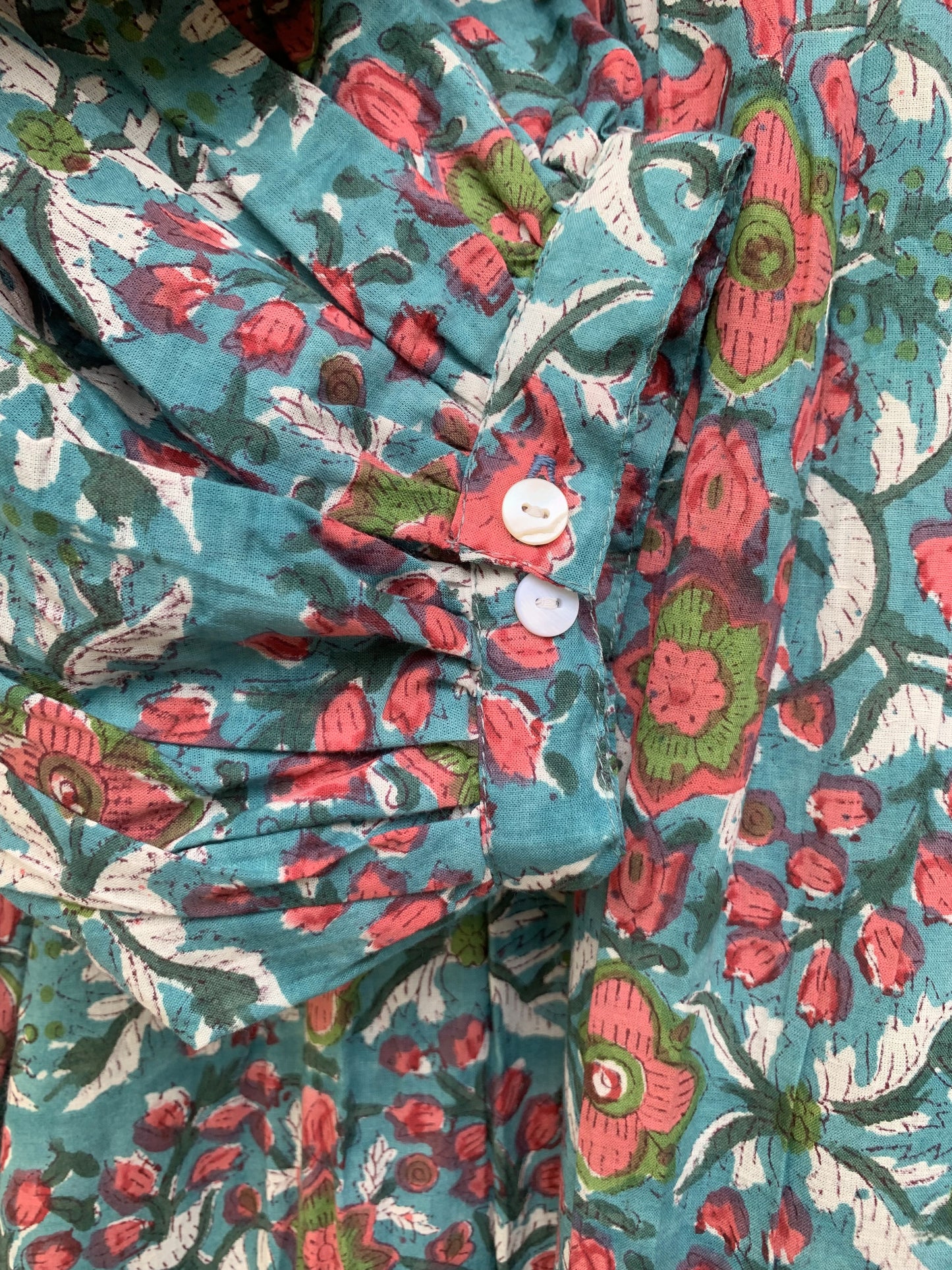 green-red floral printed women's long maxi dress
