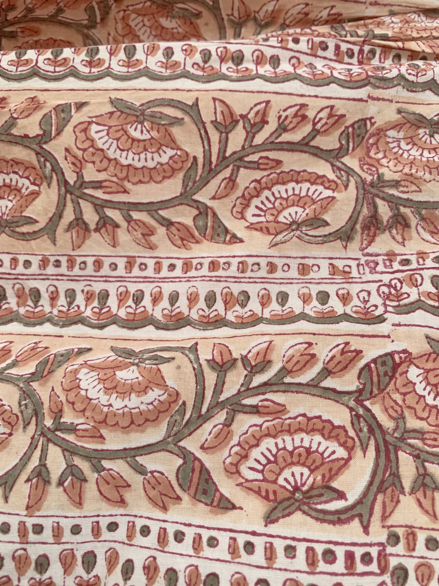 Rose Red Floral Hand Block Print Cotton Maxi Dress – Indian Boho Tiered Style