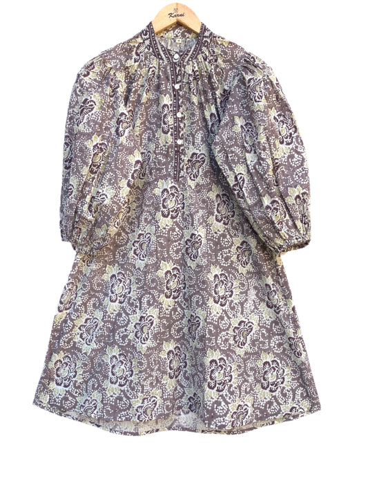 grey floral mini womens dress