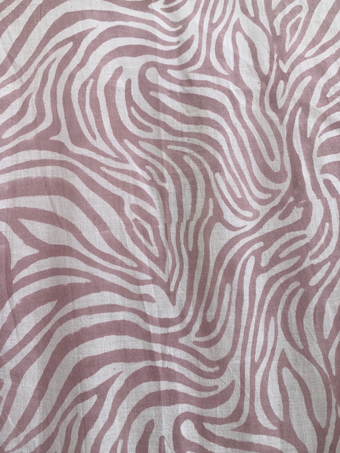 Blush Pink Zebra Print Cotton Maxi Dress – Tiered Boho Indian Style Tassel Tie Neck