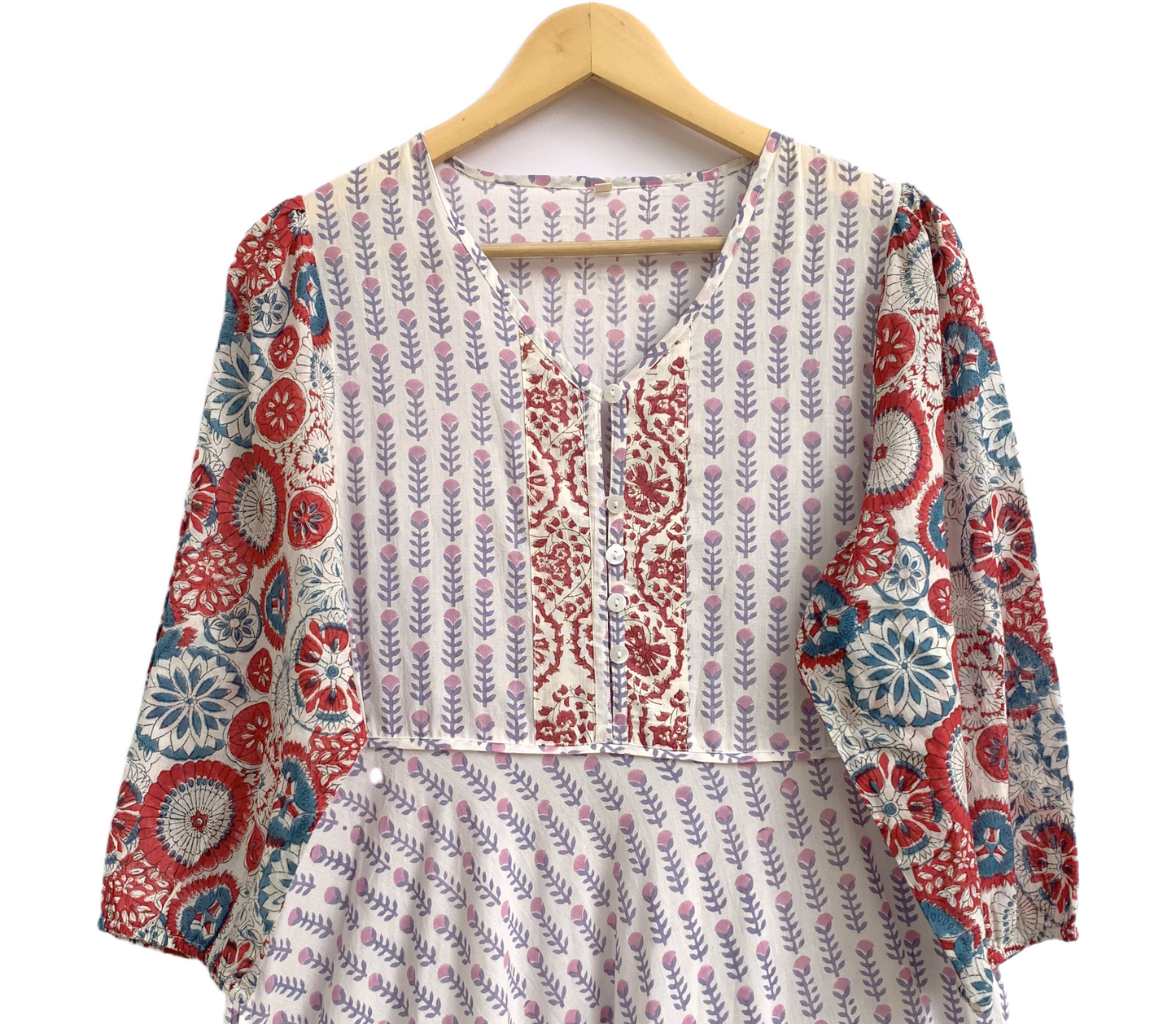 Multicolor Floral Cotton Maxi Dress – Boho Tiered Summer Artisan Style