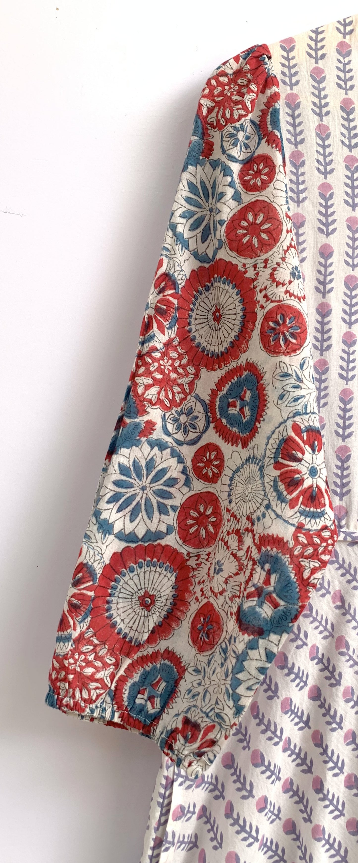 Multicolor Floral Cotton Maxi Dress – Boho Tiered Summer Artisan Style