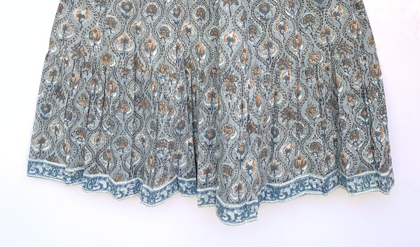 bohemian gray flora printed women's maxi dress
