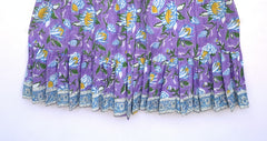 winter purple-yellow floral printed women's maxi dress