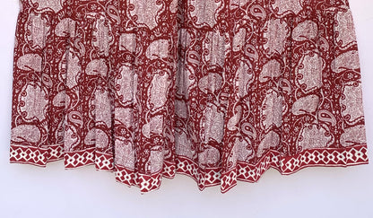 popular red floral printed women's maxi dress