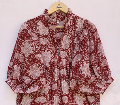 popular red floral printed women's maxi dress