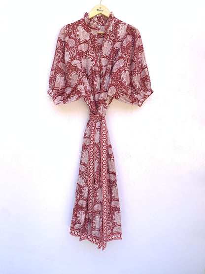 popular red floral printed women's maxi dress