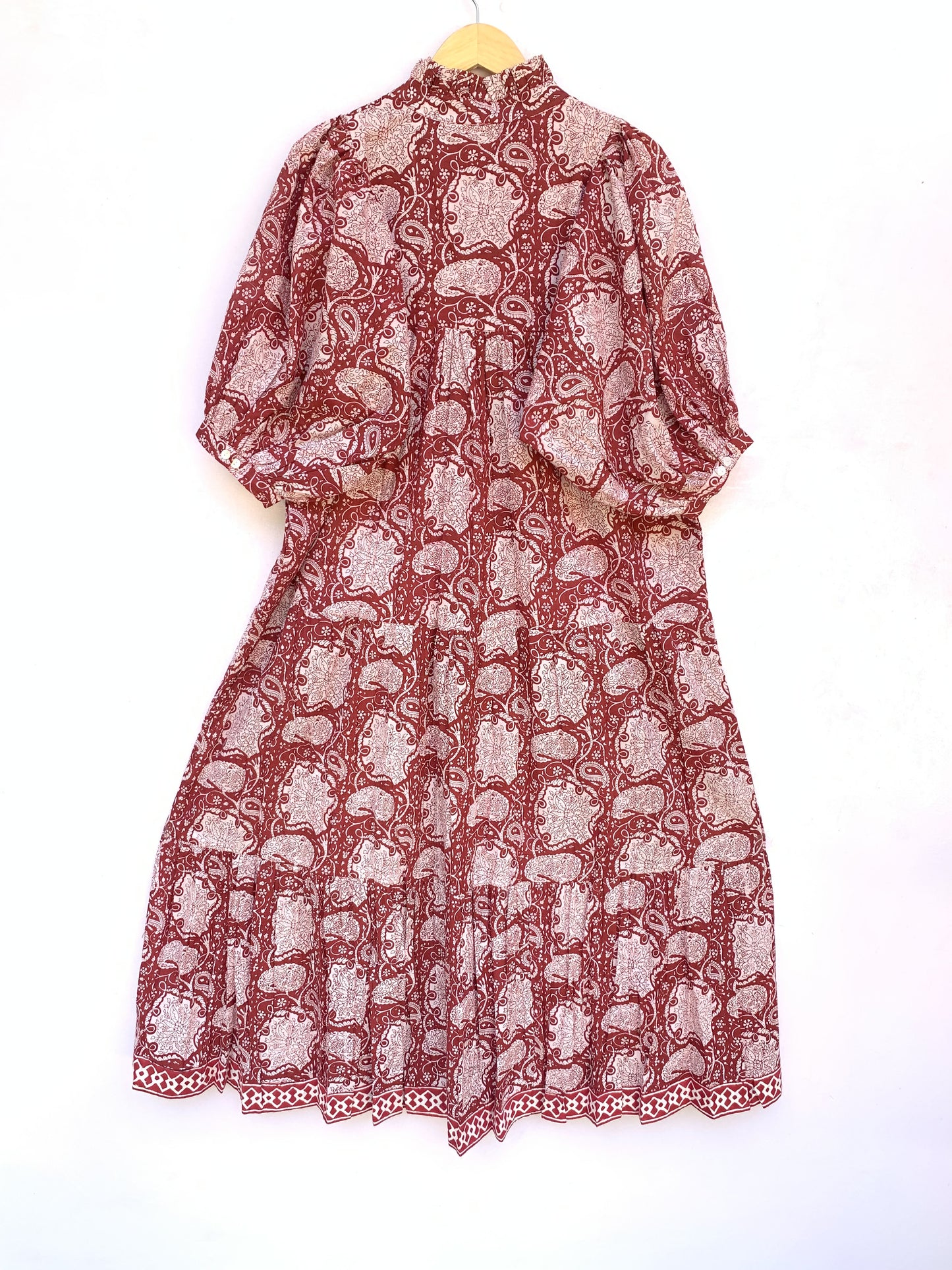 popular red floral printed women's maxi dress