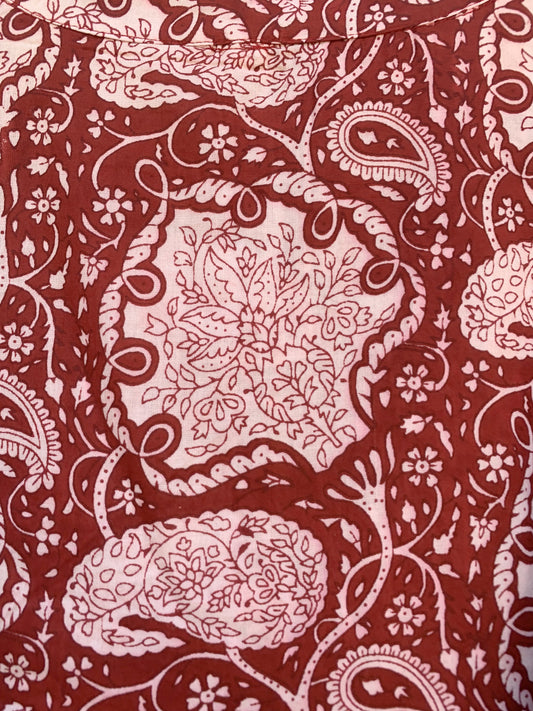 popular red floral printed women's maxi dress