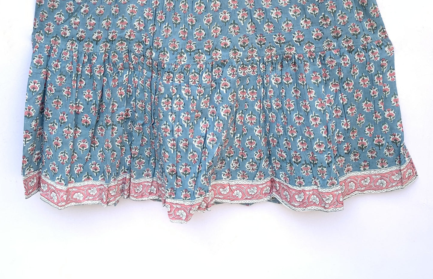 blue-red floral pattern printed women's maxi dress