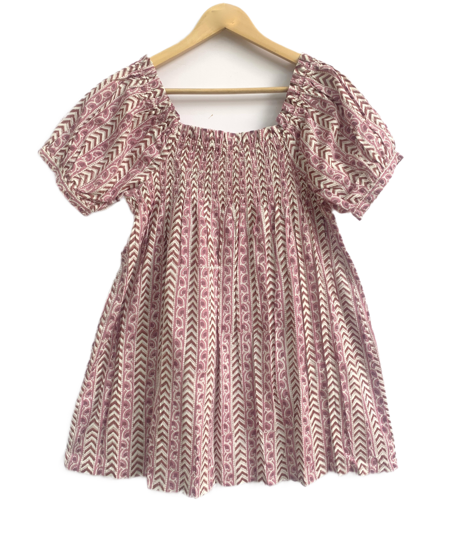 Pink Cotton Lounge Set for Women, Hand Block Print Co-Ord Set