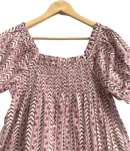Pink Cotton Lounge Set for Women, Hand Block Print Co-Ord Set