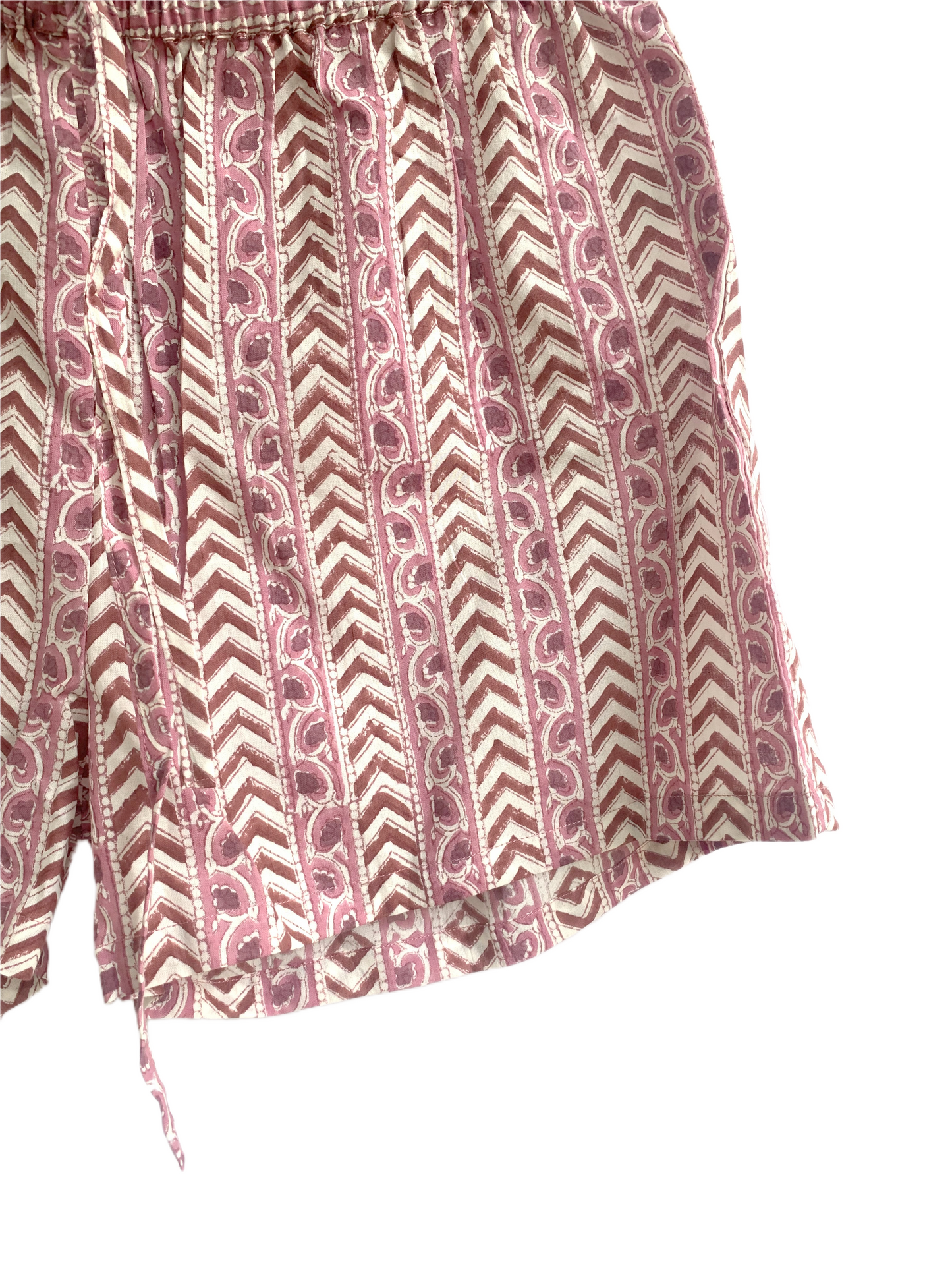 Pink Cotton Lounge Set for Women, Hand Block Print Co-Ord Set