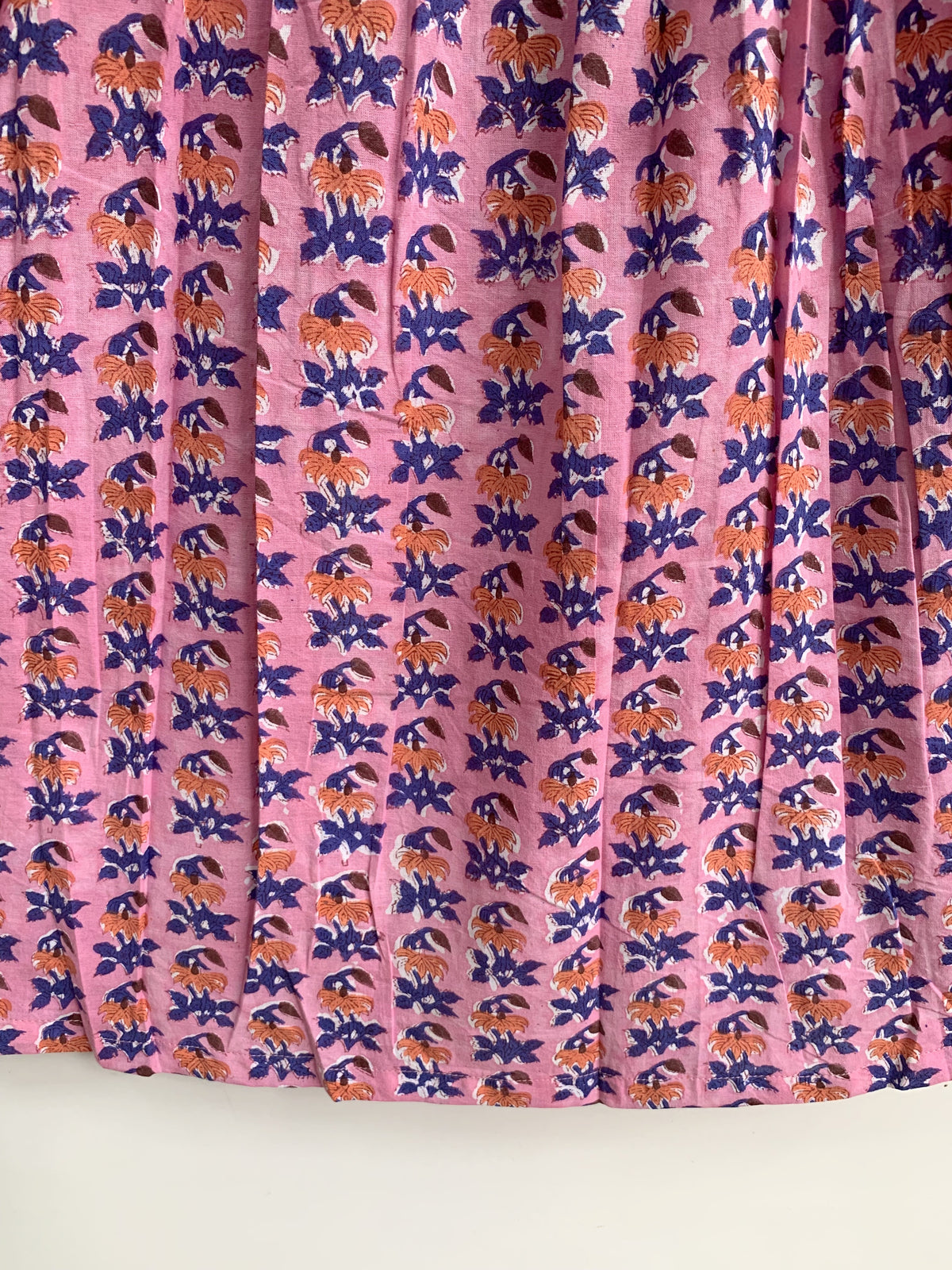 Pink Purple Floral Cotton Pajama Set for Women, Smocked Square Neck Puff Sleeve Top and Matching Drawstring Shorts, Boho Summer Lounge Set