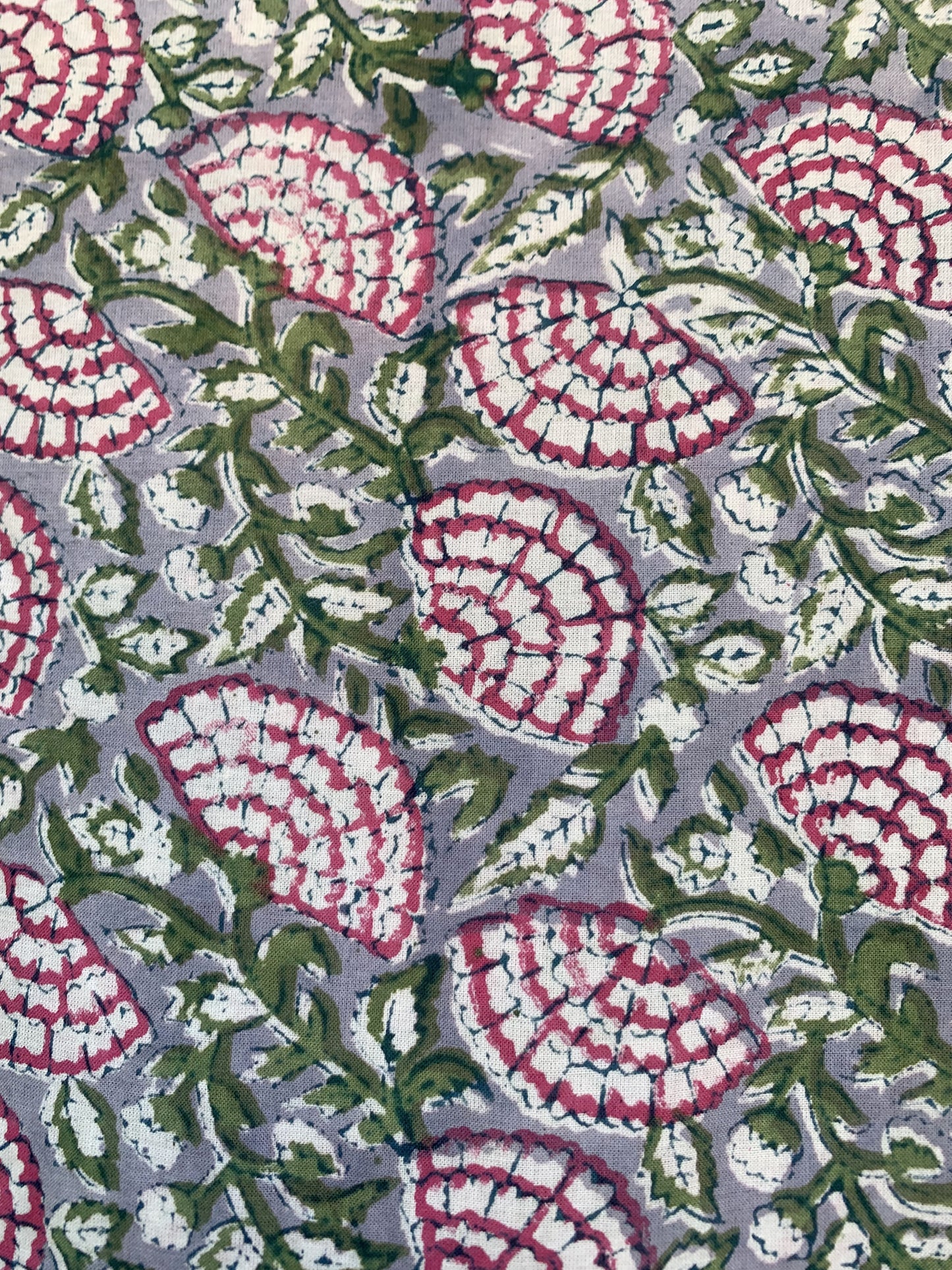 Sage Green Pink Floral Hand Block Printed Cotton Mini Dress – Puff Sleeve Boho Indian Dress