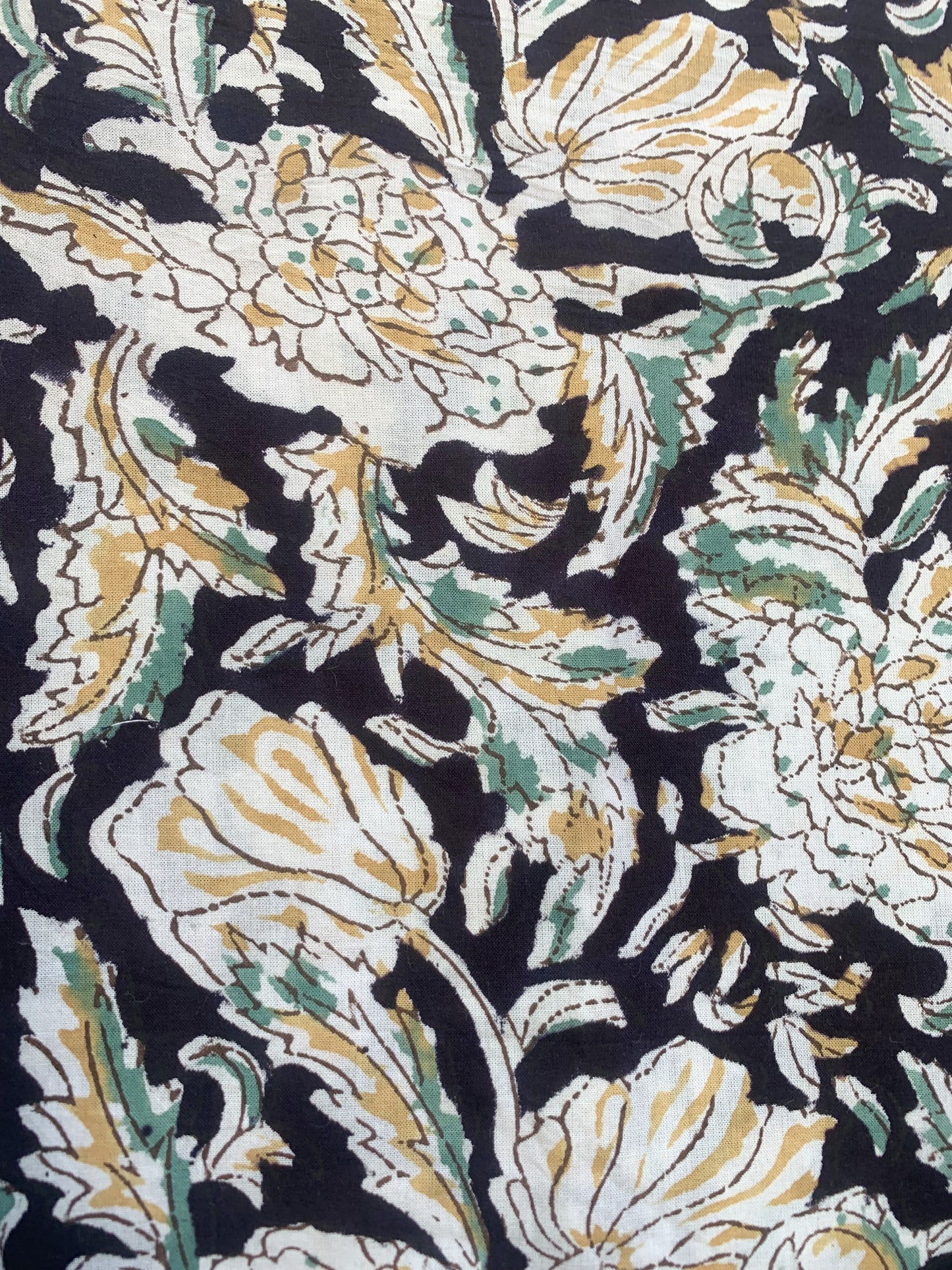 Pink Purple Floral Stripe Block Print Cotton Midi Dress – Boho Handmade Tiered Dress with Puff Sleeves & Contrast Yoke