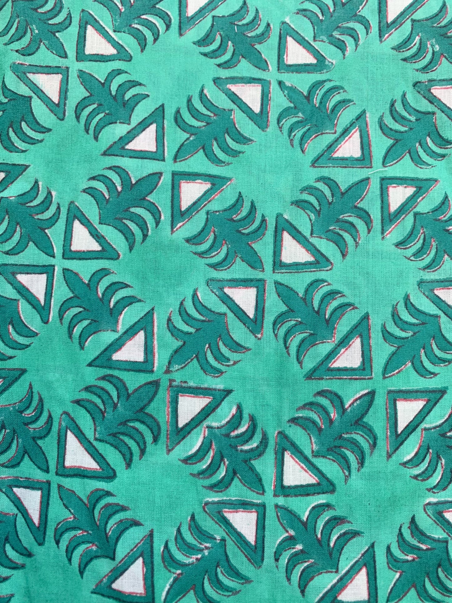 bright green mini dress with hand block print