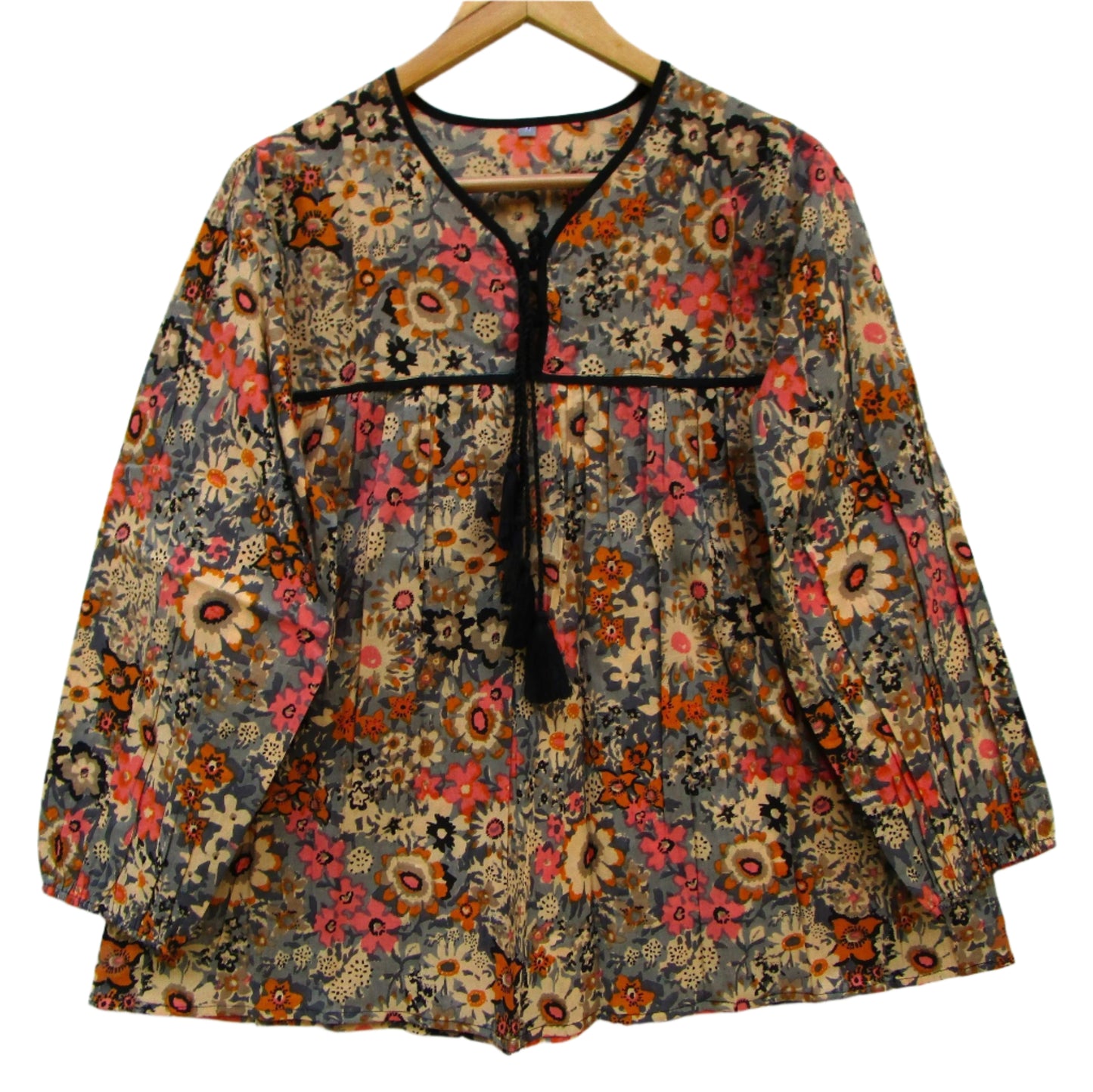 multicolour screen printed womens blouse