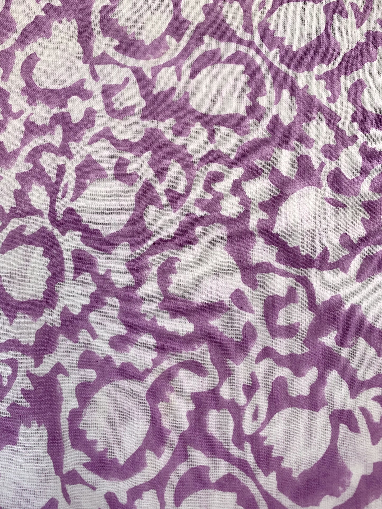 purple and white cotton summer mini hand block printed dress